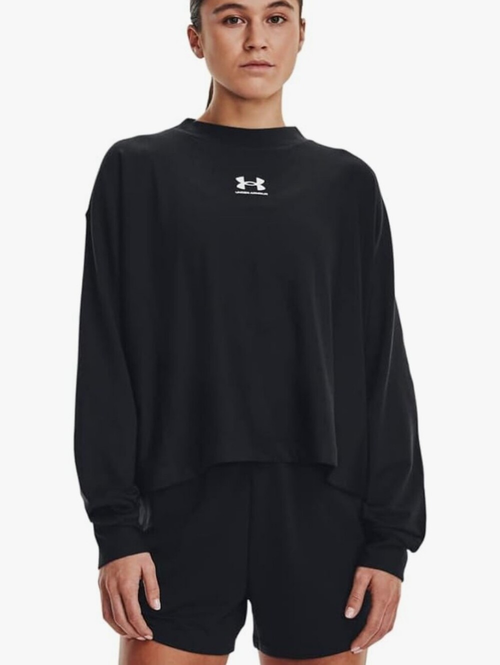 Under Armour Rival Terry Oversized Cropped Shirt